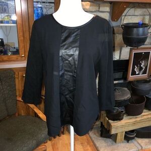 Ann Taylor size Medium classy black blouse keyhole